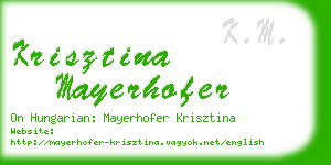 krisztina mayerhofer business card